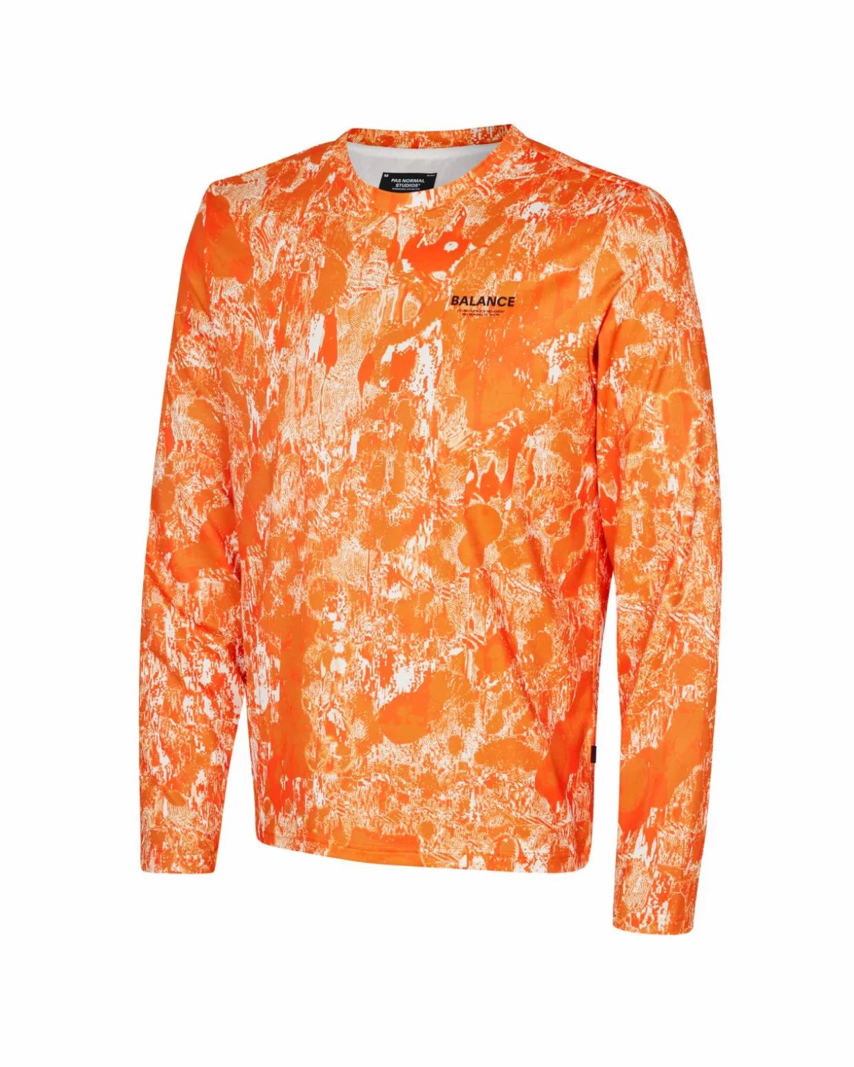 Gym & Training^Pas Normal Studios Men's Balance Long Sleeve T-Shirt — Orange AOP