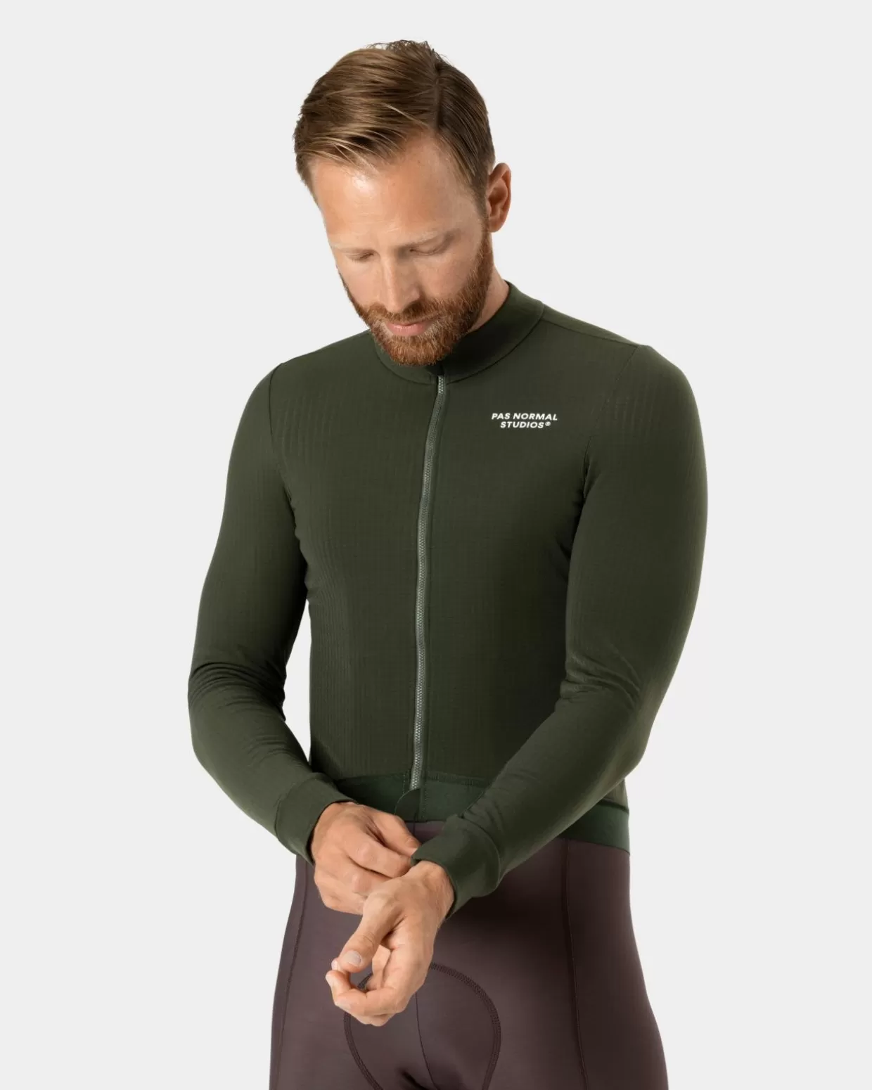 Jerseys^Pas Normal Studios Men's Essential Long Sleeve Jersey — Olive