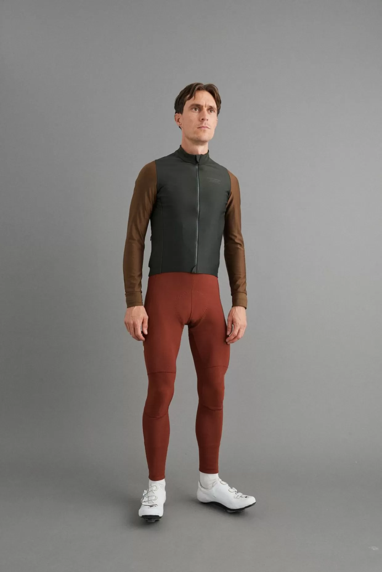 Jerseys^Pas Normal Studios Men's Mechanism Thermal Long Sleeve Jersey — Dark Olive / Army Brown