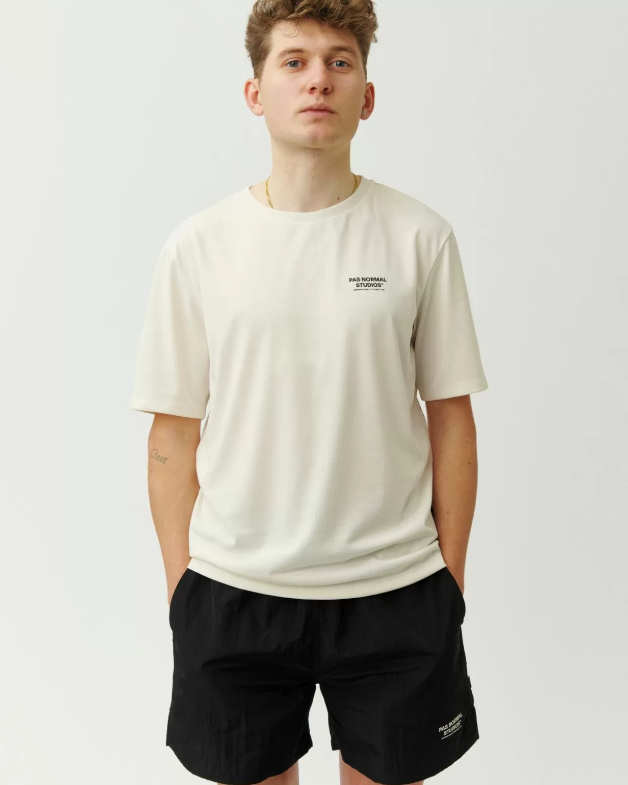 Casual^Pas Normal Studios Men's Off-Race Lightweight T-Shirt — Off White