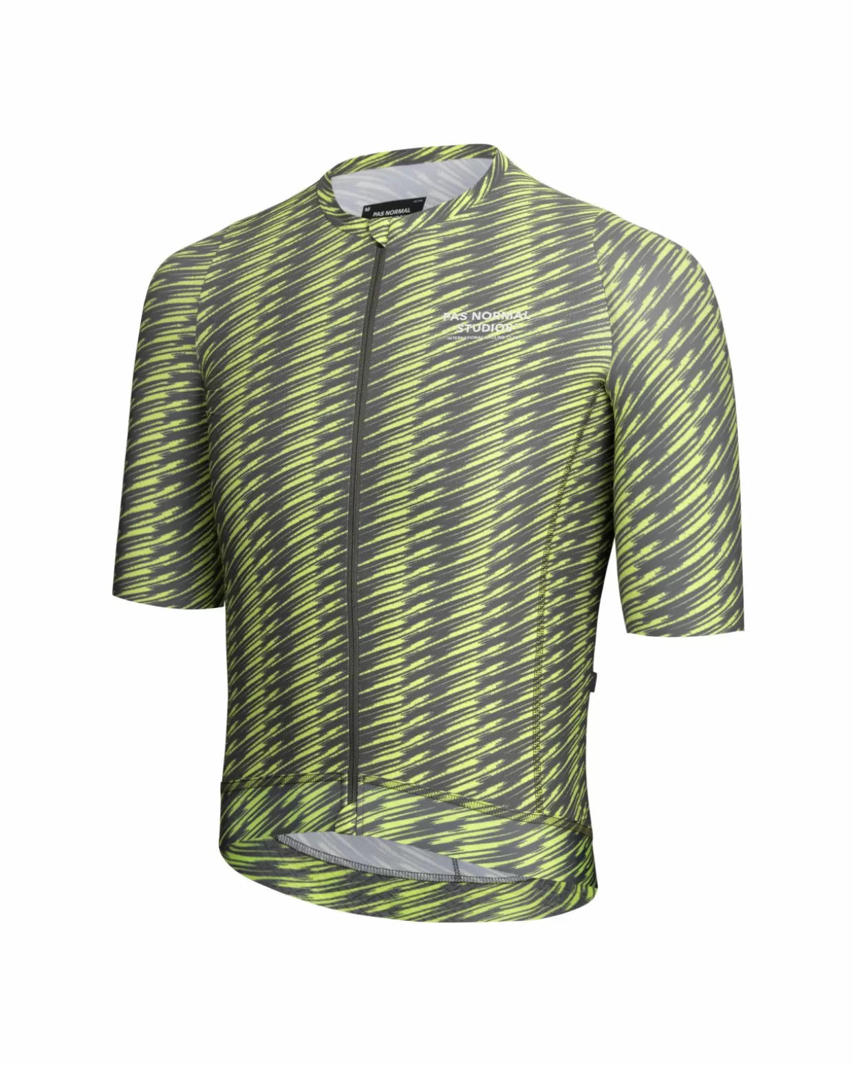 Jerseys^Pas Normal Studios Men's Solitude Jersey — Dark Moss / Lime Green