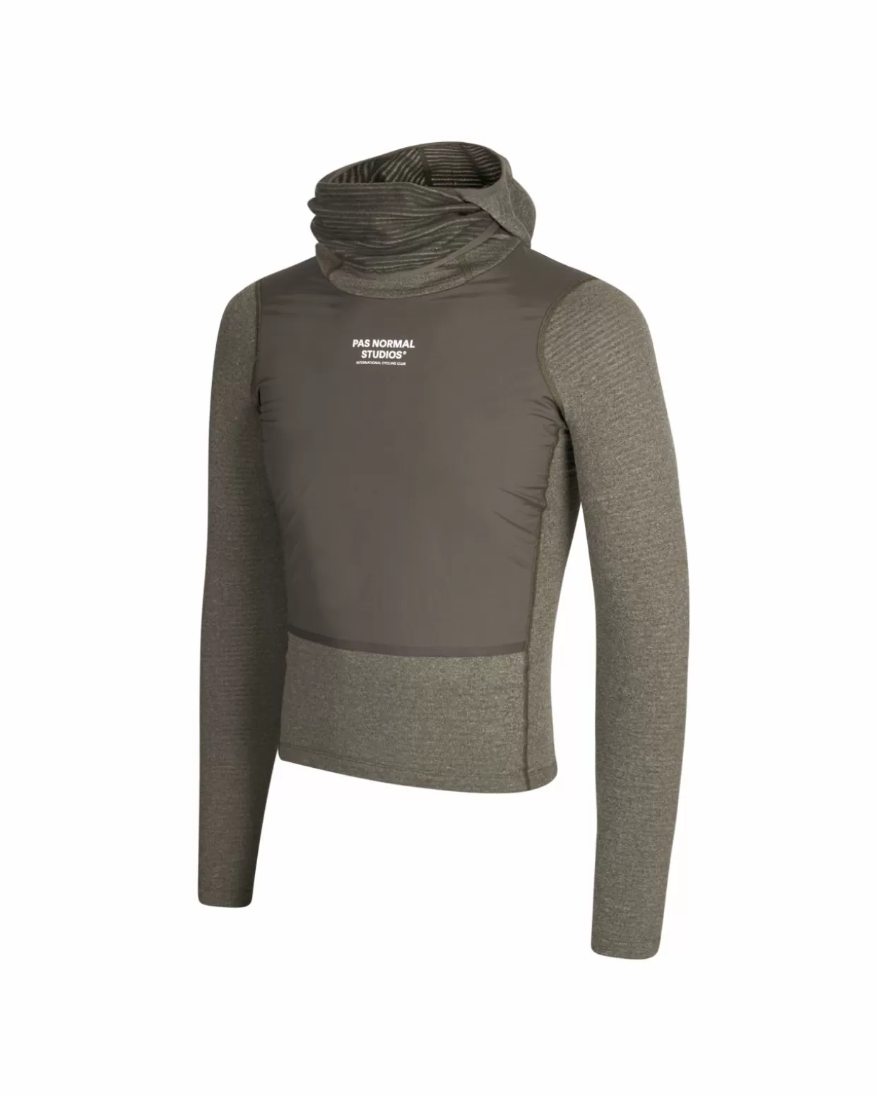 Base Layers^Pas Normal Studios Men's Thermal Hooded Windproof Base Layer — Dark Stone