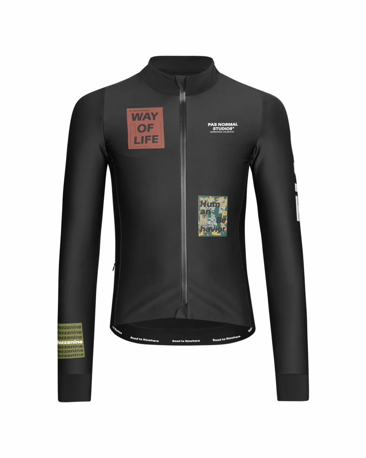 Jerseys^Pas Normal Studios Men's T.K.O. Mechanism Thermal Long Sleeve Jersey — Black