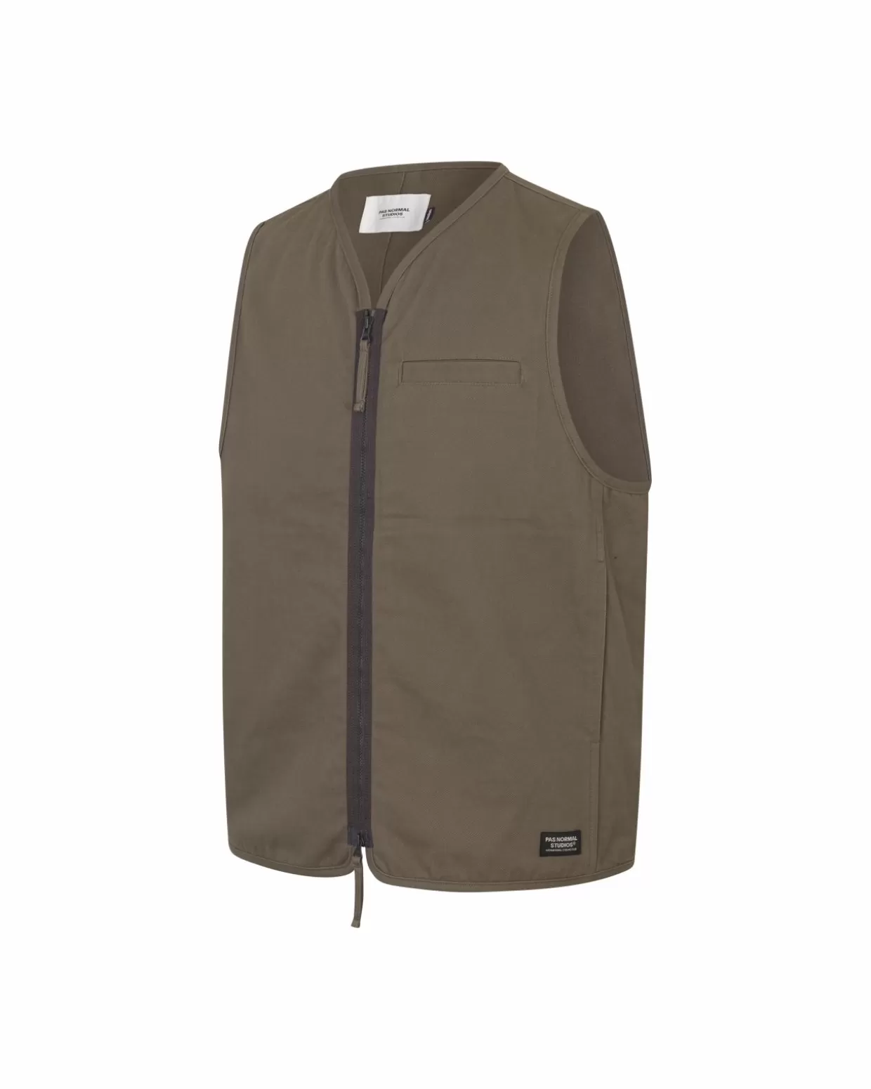 Casual | Casual^Pas Normal Studios Off-Race Cotton Twill Vest — Ash Brown