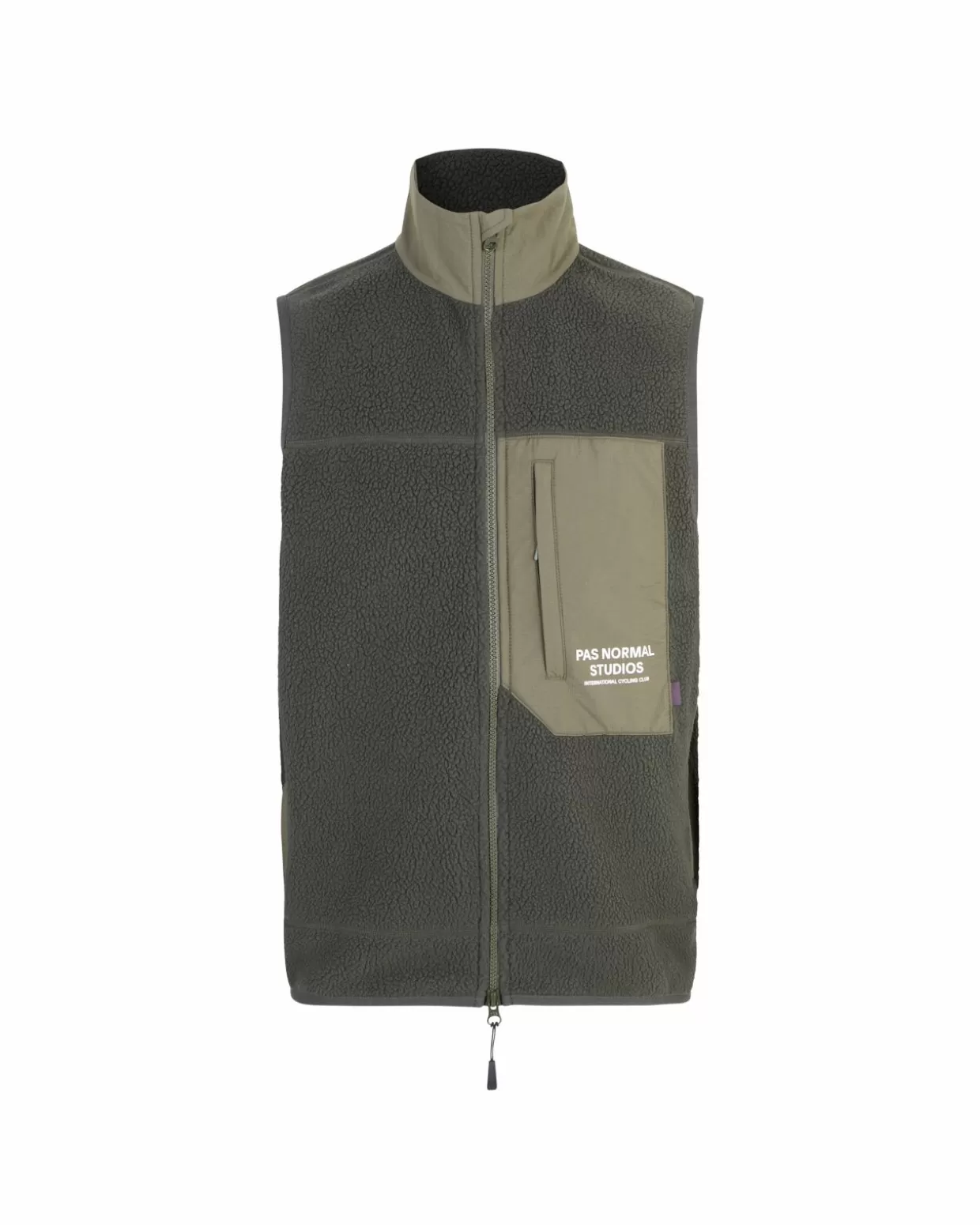 Casual | Casual^Pas Normal Studios Off-Race Fleece Vest AW22 — Dark Olive