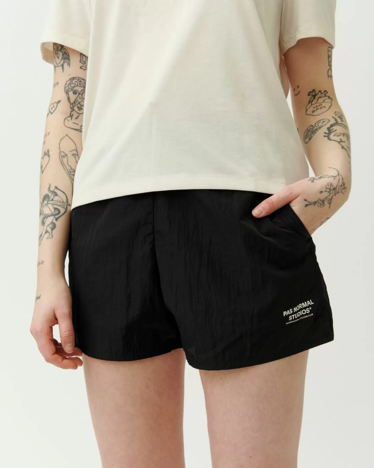 Casual^Pas Normal Studios Women's Off-Race Ripstop Shorts — Black