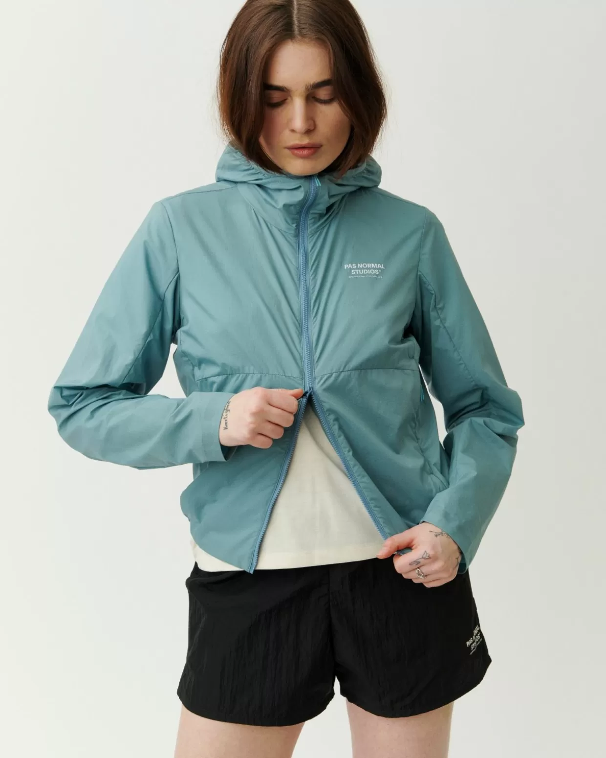 Casual^Pas Normal Studios Women's Off-Race Stow Away Jacket — Dusty Blue