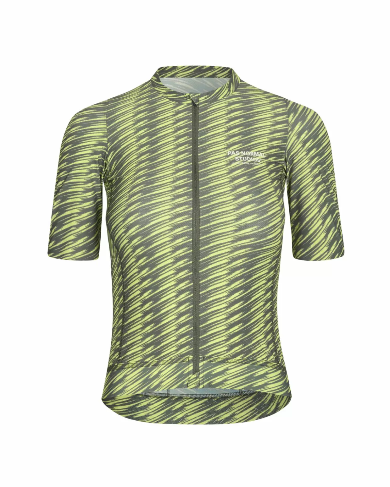 Jerseys^Pas Normal Studios Women's Solitude Jersey — Dark Moss / Lime Green